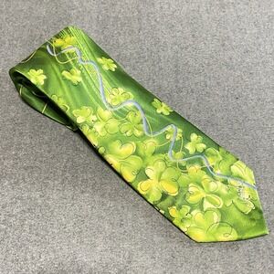 Jerry Garcia St. Patrick's Clover Men's Silk Tie Mt. Tam Green Luck Of Irish